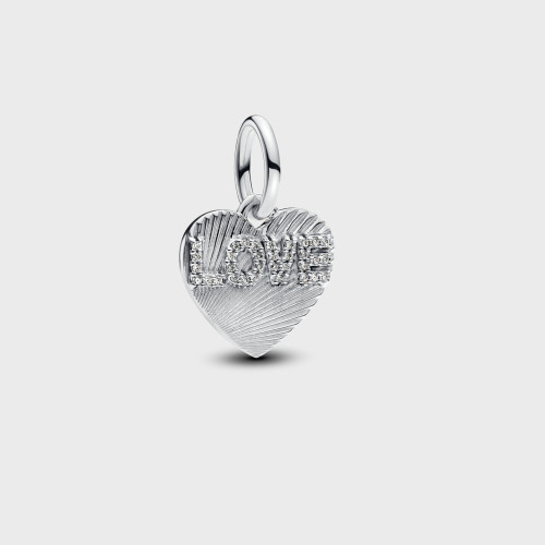 Charm Pandora Colgante Grabable en plata de ley Corazón Amor 793604C01