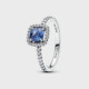 Anillo Pandora Halo Azul Cuadrado Brillante - 193555C01