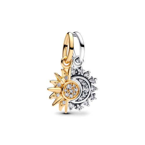 Charm Pandora Divisible. My Sun and My moon. Recubrimiento Oro 14K 763585C01