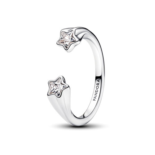 Anillo Pandora Abierto en plata de ley Estrellas Fugaces - 193582C01