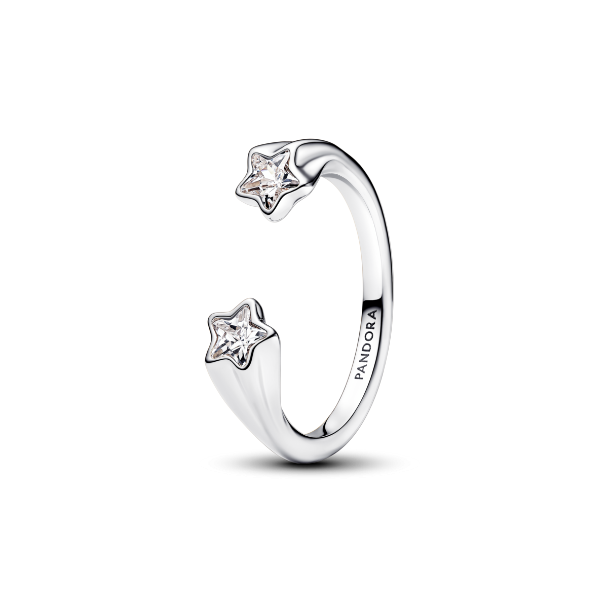 Anillo Pandora Abierto en plata de ley Estrellas Fugaces - 193582C01