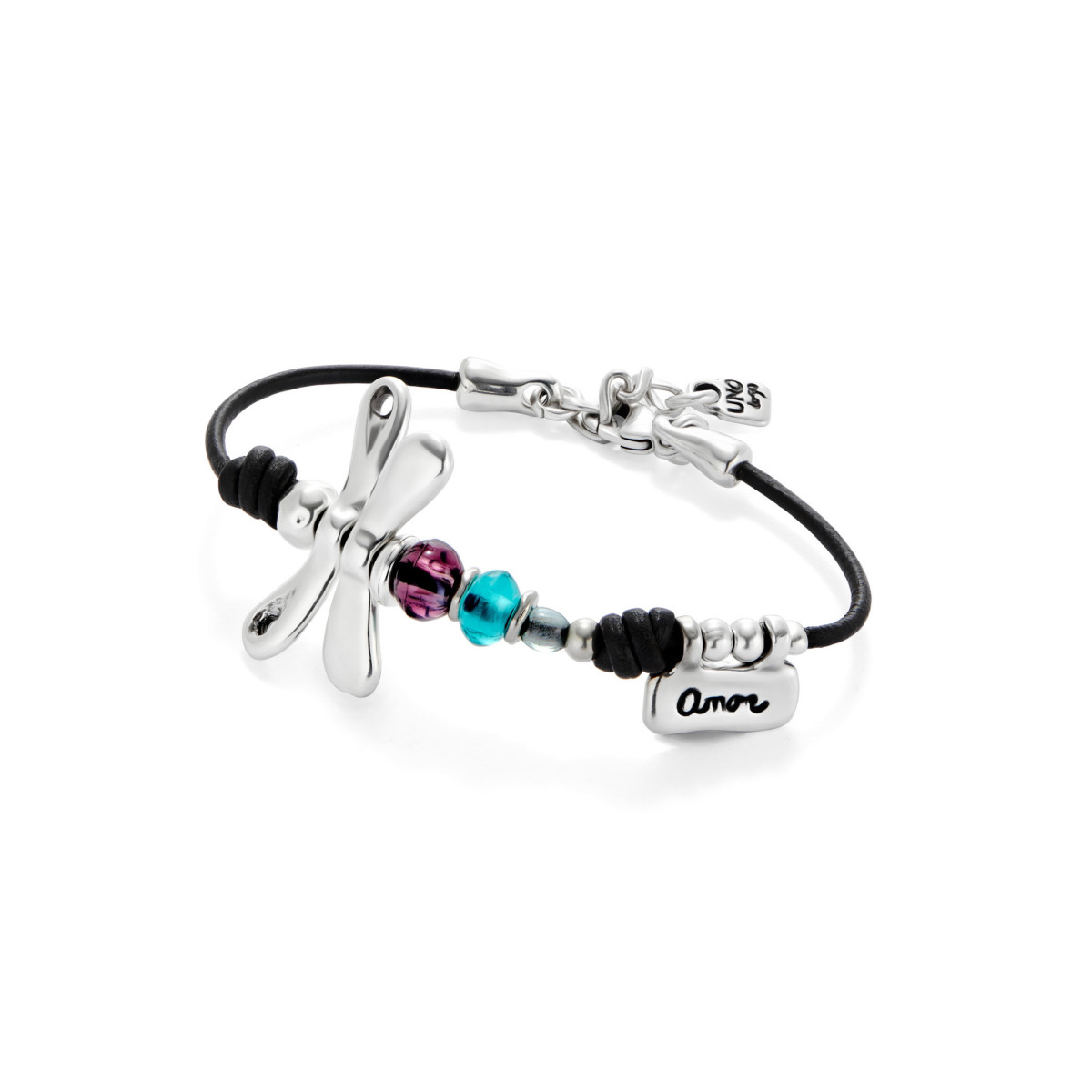 Pulsera UNODe50. Ser Rebelde Amor. Piedras Colores PUL2478MCLMTL0