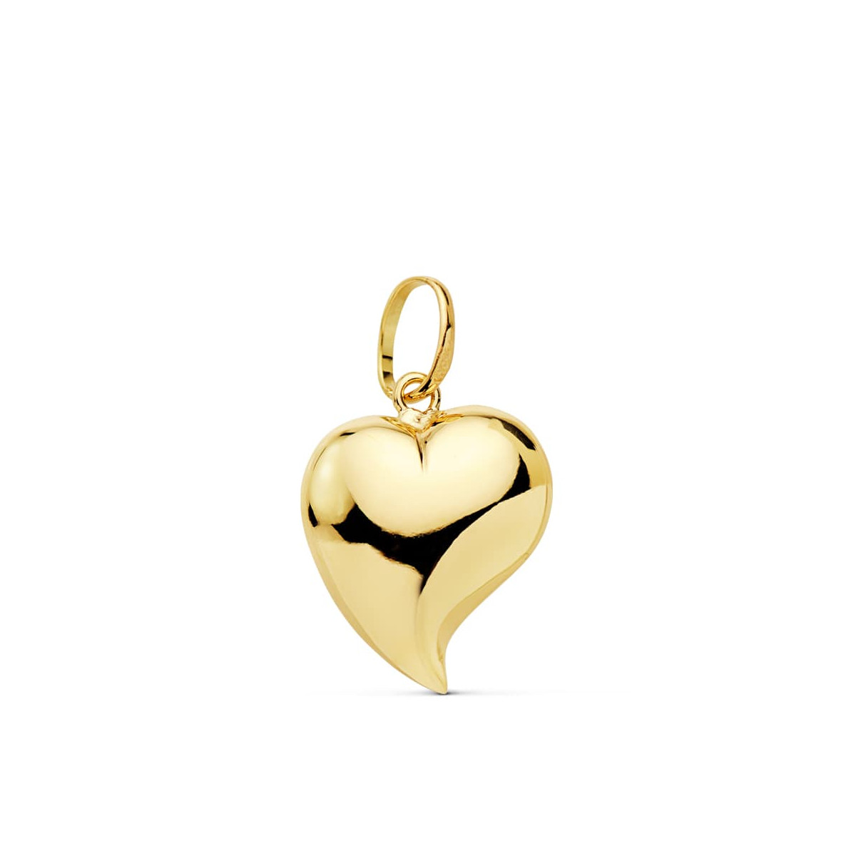 Colgante Oro 18K Amarillo Corazon Liso 15X14 Mm