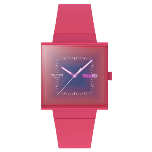 Reloj Swatch Squarely Berry SO34R700