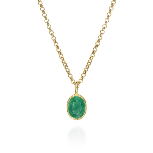 Colgante y Cadena Jorge Revilla Genuine Birthstone Collection. Mayo – Esmeralda CG129-17/EMO