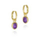 Pendientes Jorge Revilla Genuine Birthstone Collection. Febrero – Amatista PE129-86/AMO