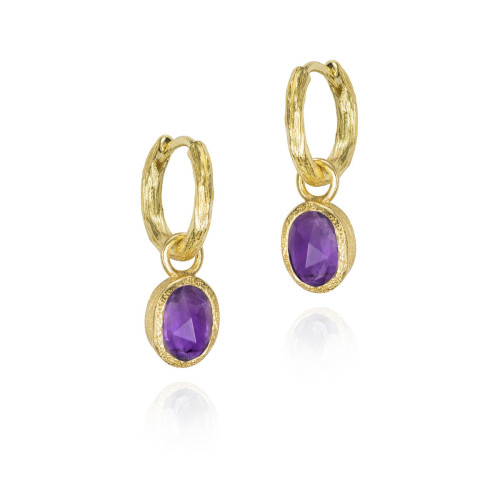 Pendientes Jorge Revilla Genuine Birthstone Collection. Febrero – Amatista PE129-86/AMO