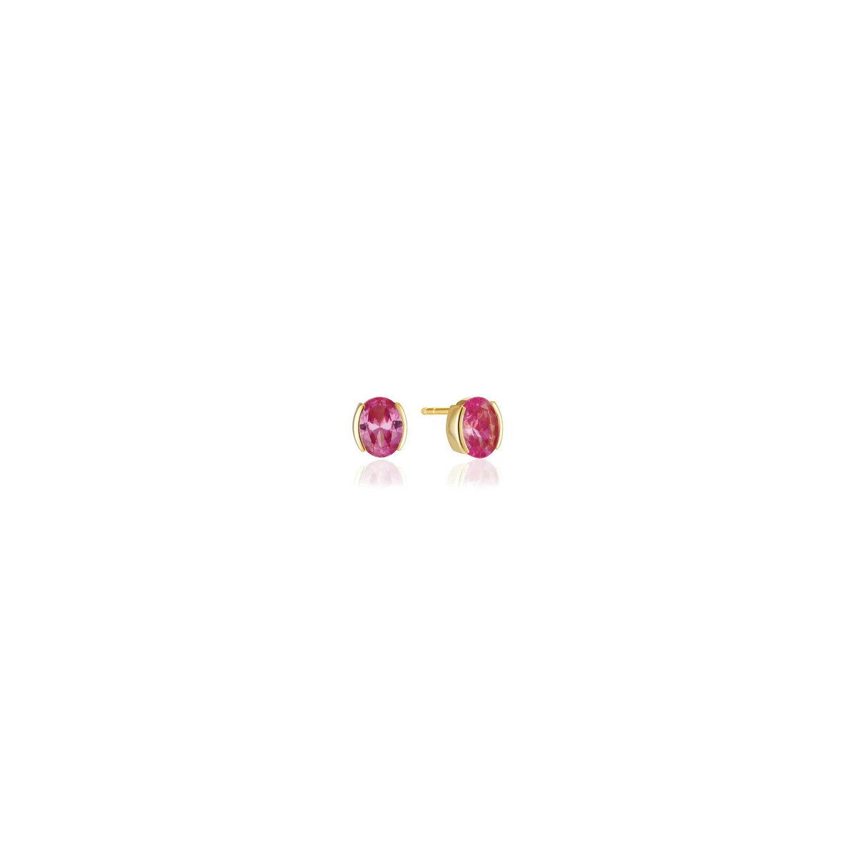 Pendientes Sif Jakobs Jewellery Earrings Ellisse Carezza. Pink SJ-E2350-PKCZ-YG